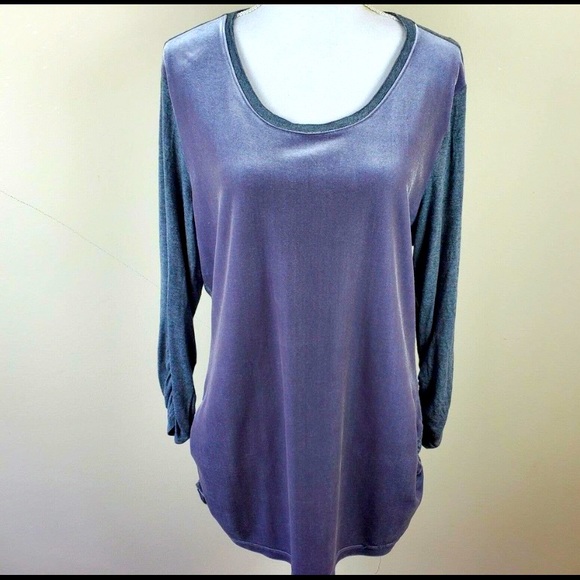 SUNDANCE Lilac Velvet Tunic XL - Picture 1 of 9